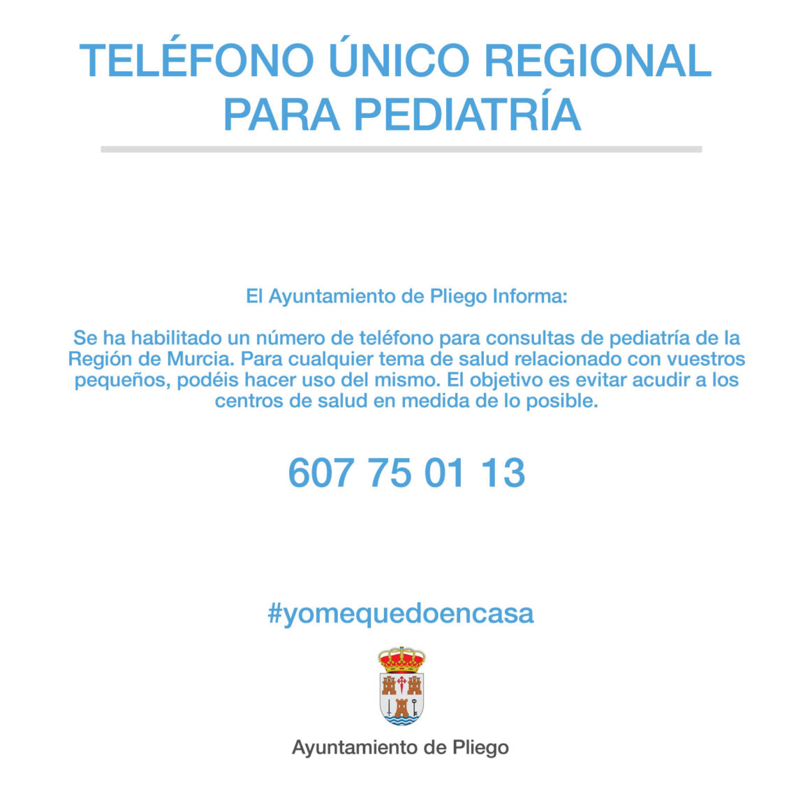 Teléfono único regional para pediatría