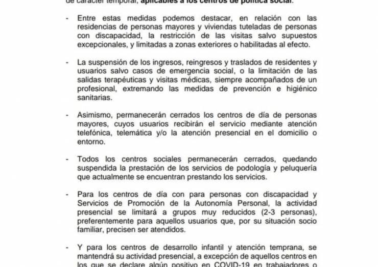 Restricciones y medidas a llevar a cabo frente a la Covid-19, dictadas por el consejo de gobierno de la Región de Murcia